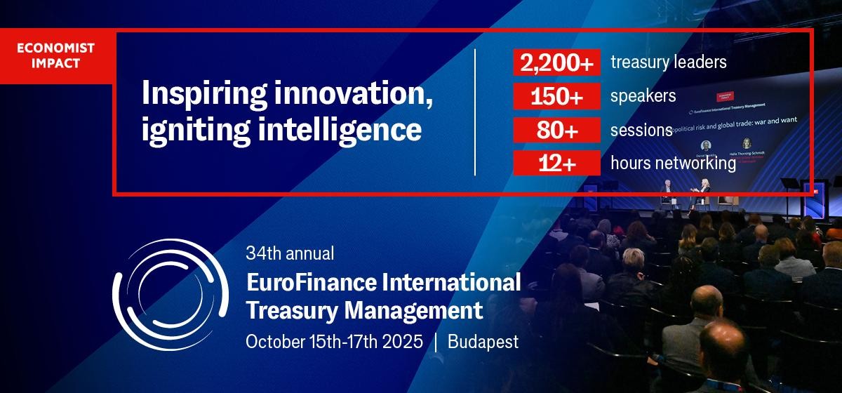 The 34rd EuroFinance International Treasury Management from October 15th -17th, Budapest Hungary